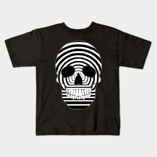 Optical Illusion Skull Kids T-Shirt